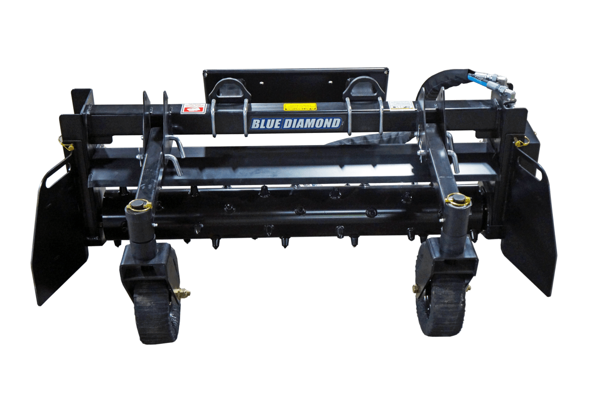 Standard Duty Mini Power Rake for Skid Steers and Walk - Behind Machines