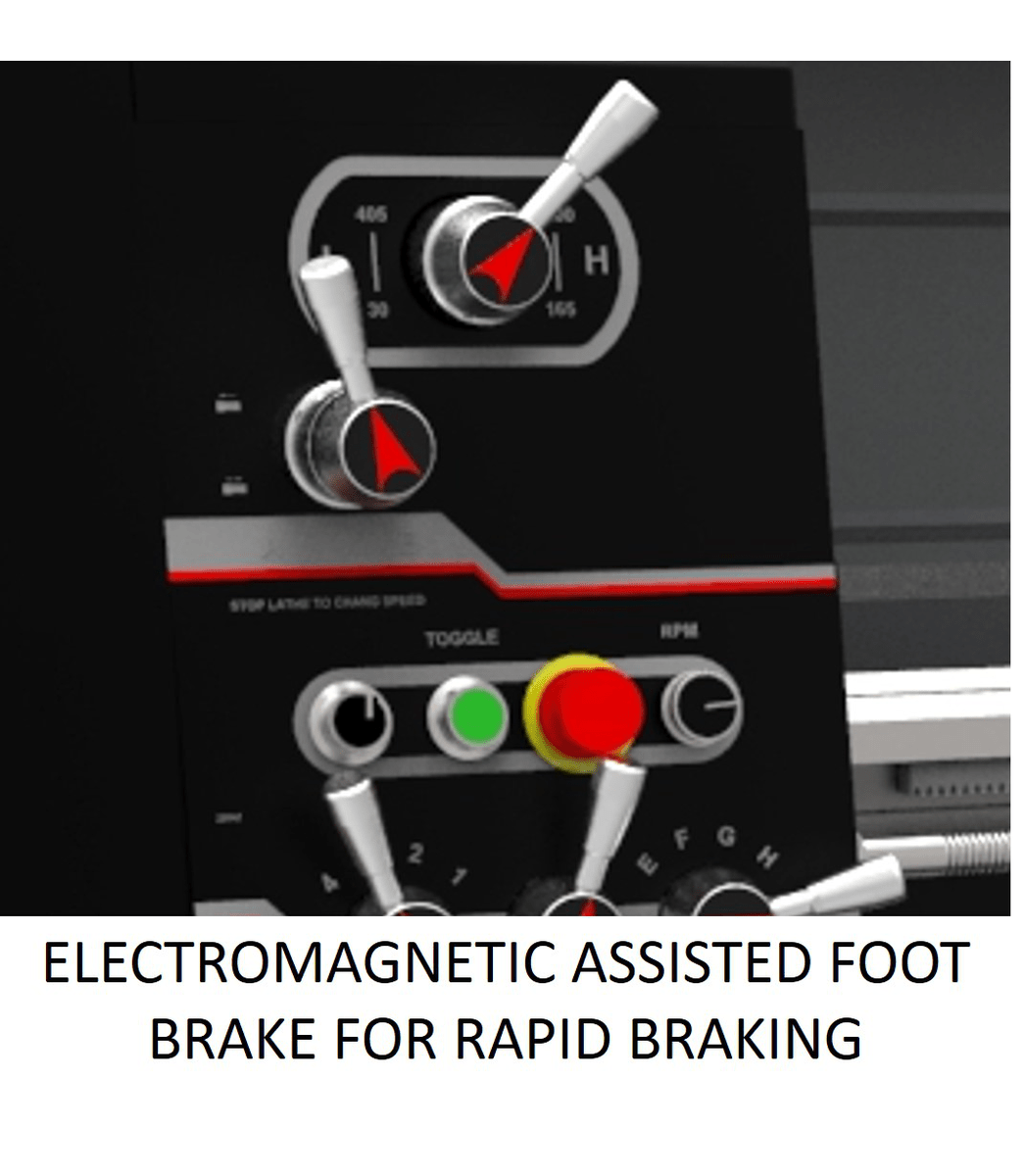 Elite E-1340VS Lathe Equipped with ACU-RITE 303 Digital Readout System (DRO), Taper Attachment, and Collet Closer