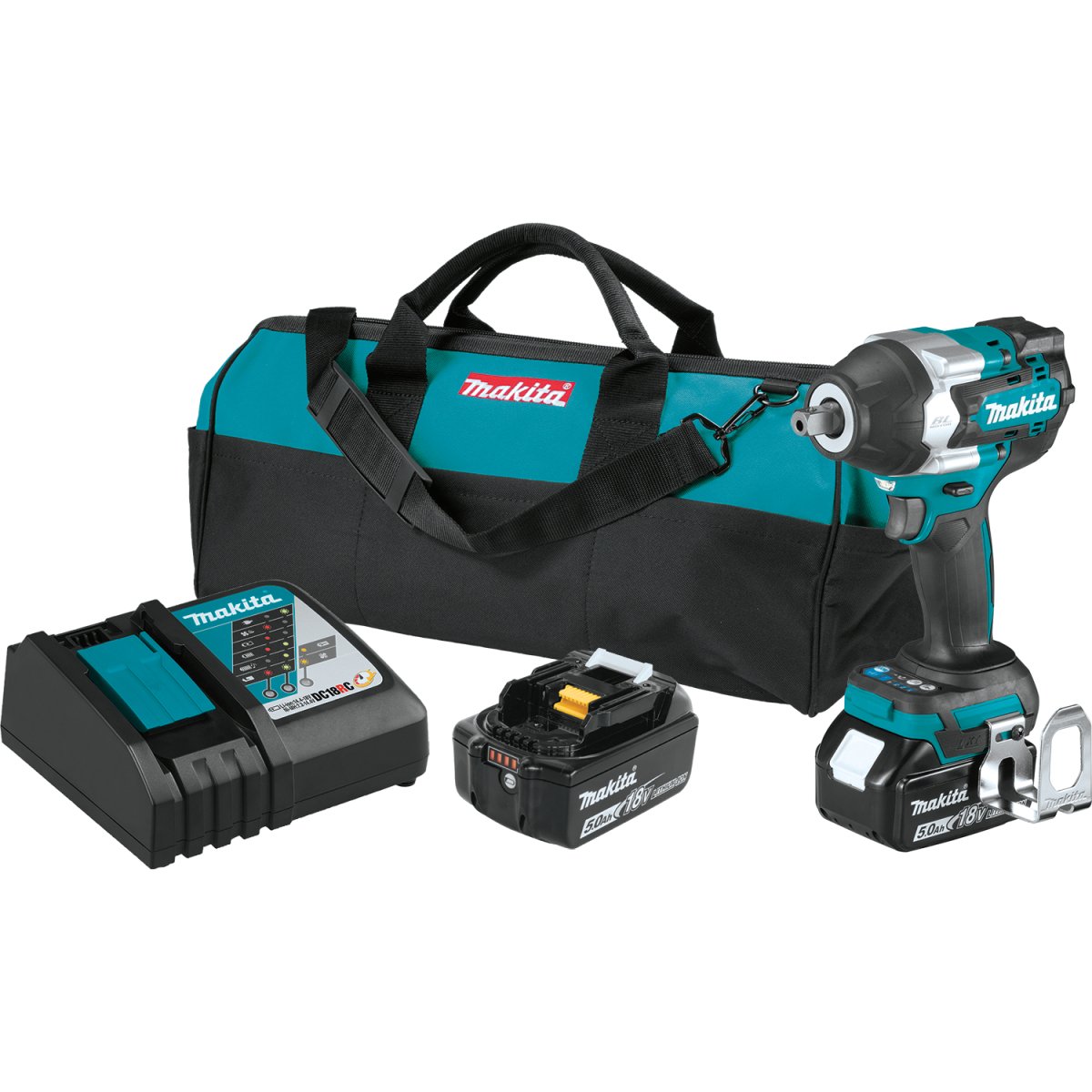 18V LXT® Lithium-Ion Brushless Cordless 4-Speed Medium-Torque 1/2 Square Drive Impact Wrench with Detent Anvil for Automotive, Installation, and Fabrication Trades