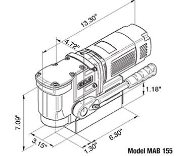 MAB 155 - Super Compact and Portable Magnetic Drill for Tight Spaces