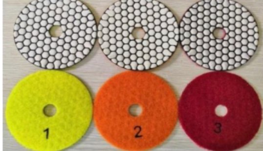 High - Quality 4 - Inch 3 - Step Dry/Wet Polishing Pads Made in Korea