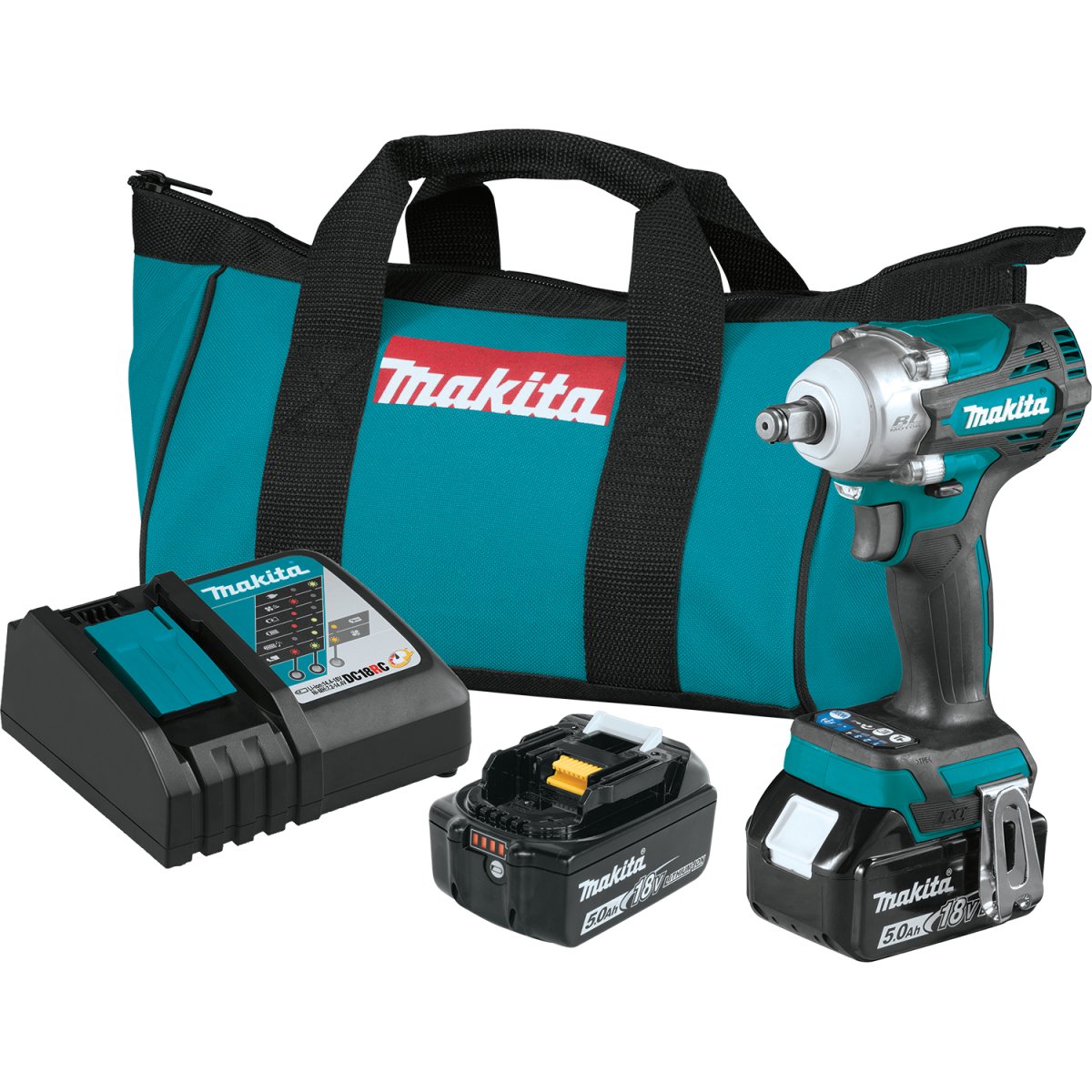 18V LXT® Brushless Cordless 4 - Speed 1/2 Sq. Drive Impact Wrench with Friction Ring Anvil for Precision
