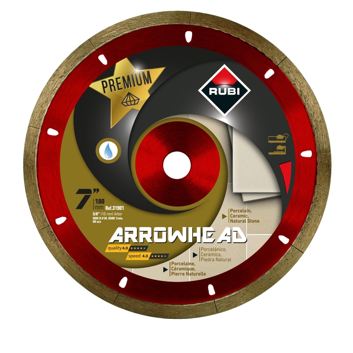 Premium Arrow Head Diamond Blade for Cutting Porcelain and Ceramic Tiles