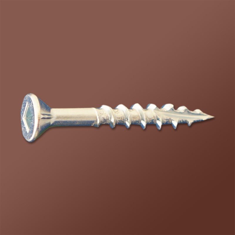 Dagger-Lok Zinc-Coated Coarse Type 17 Square Flat Wood Screws with Nibs for Woodworking
