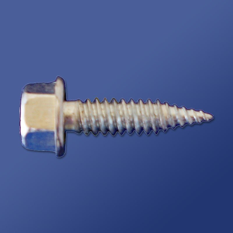 Zinc-Coated DAGGER-ZIP Ultra Sharp Point Screws with Unslotted Hex Washer Head for Light Metal Applications