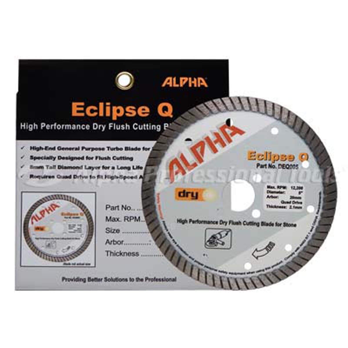 Alpha® Eclipse Q High - End General Purpose Turbo Cutting Blade for Stone Fabrication