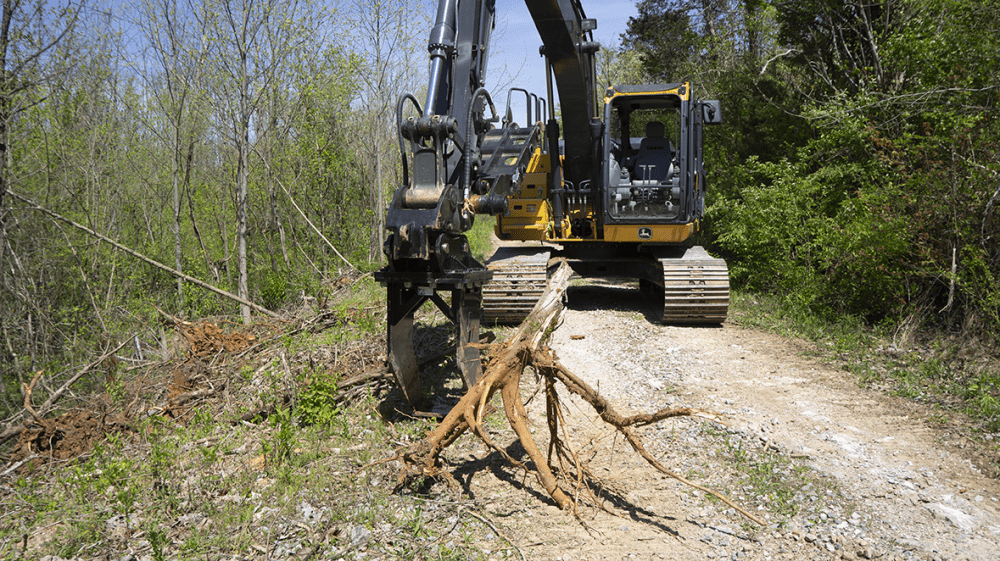 Blue Diamond® High - Efficiency Excavator Attachment for Permanent Tree and Shrub Removal