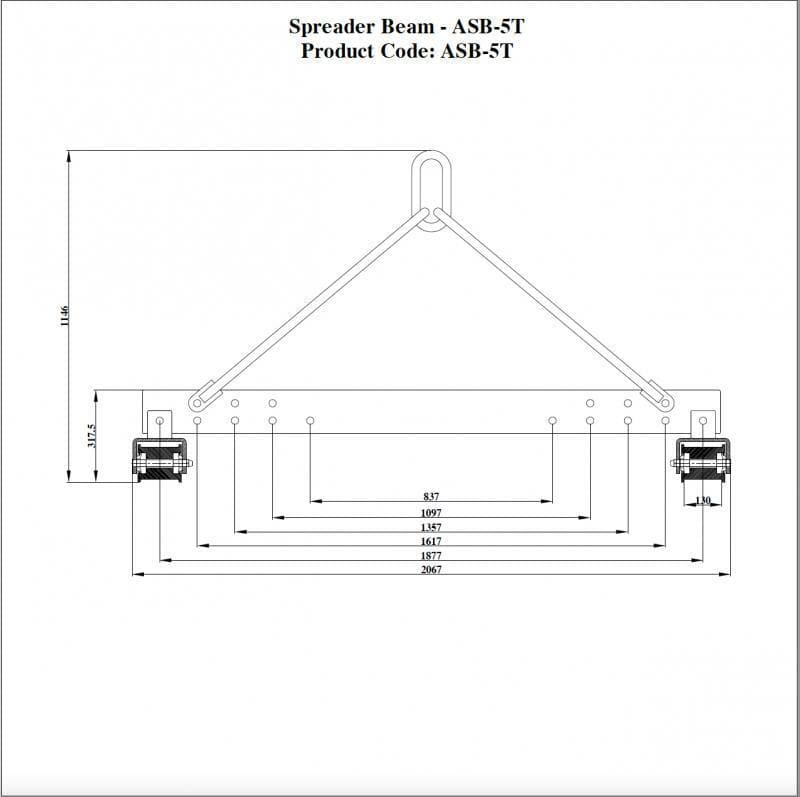 Aardwolf 5 - Ton Heavy - Duty Spreader Bar with Lifting Capability
