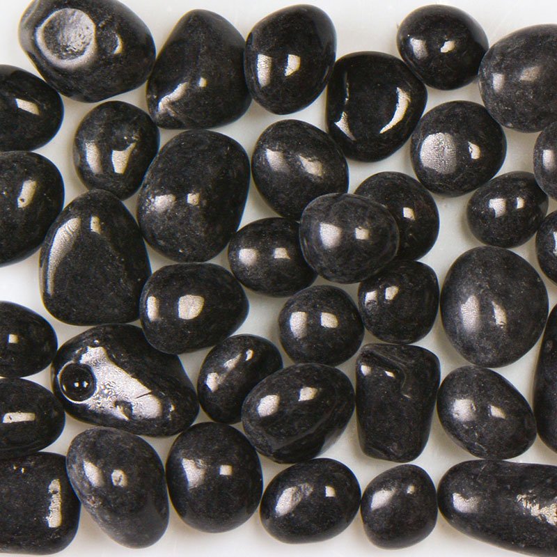 Black Licorice Flavored Jelly Bean Shaped Recycled Glass for Various Decorative Purposes