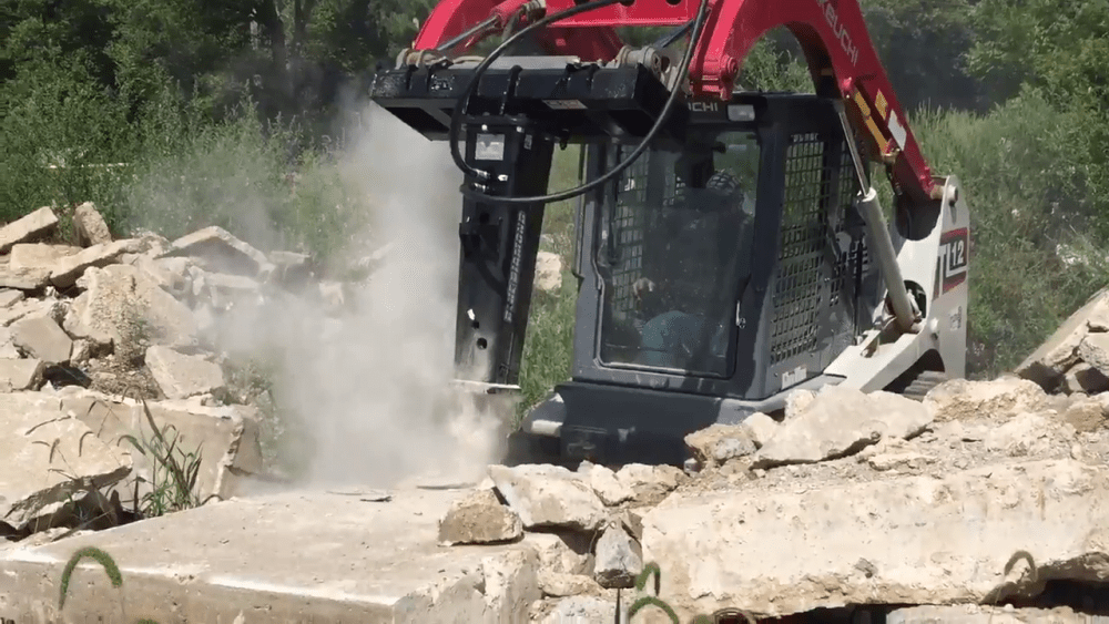 High - performance Mounted Hydraulic Breaker for Skid Steers by Blue Diamond®
