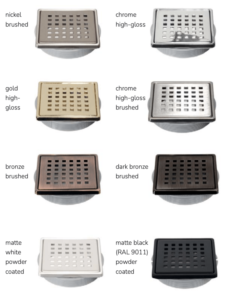 Dural High - Quality Single Point Shower Drains and Stylish Covers