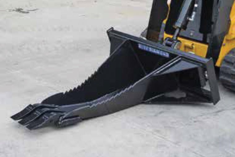 Compact Mini Skid Steer Heavy - Duty Stump Bucket