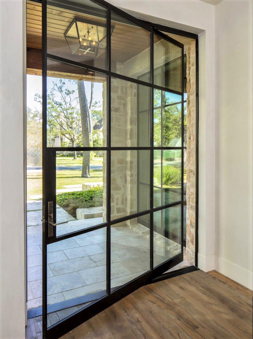 Stylish Modern Multi - Panel Glass Pivot Door for Contemporary Buildings