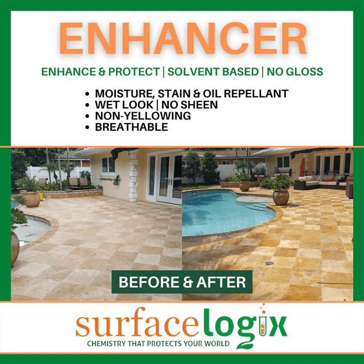 Natural Stone and Brick Paver Cobble Enhancer for a Moisture - Resistant Wet Look