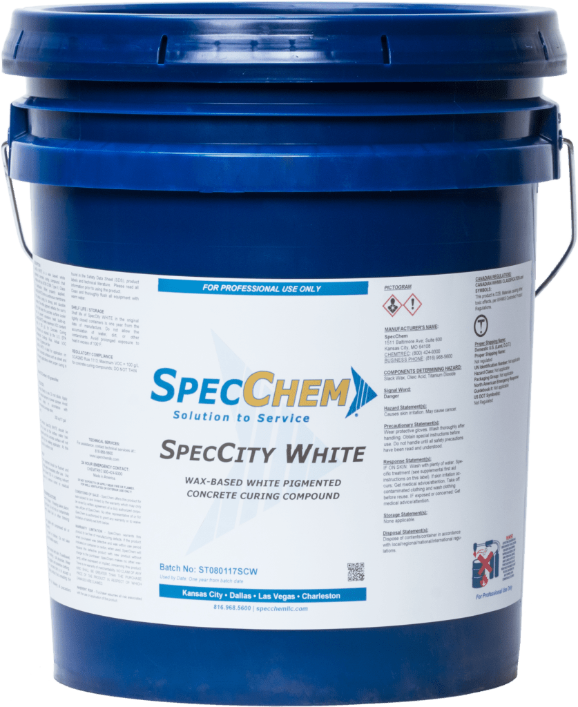 SpecCity High - Performance White Wax - Based Concrete Curing Compound