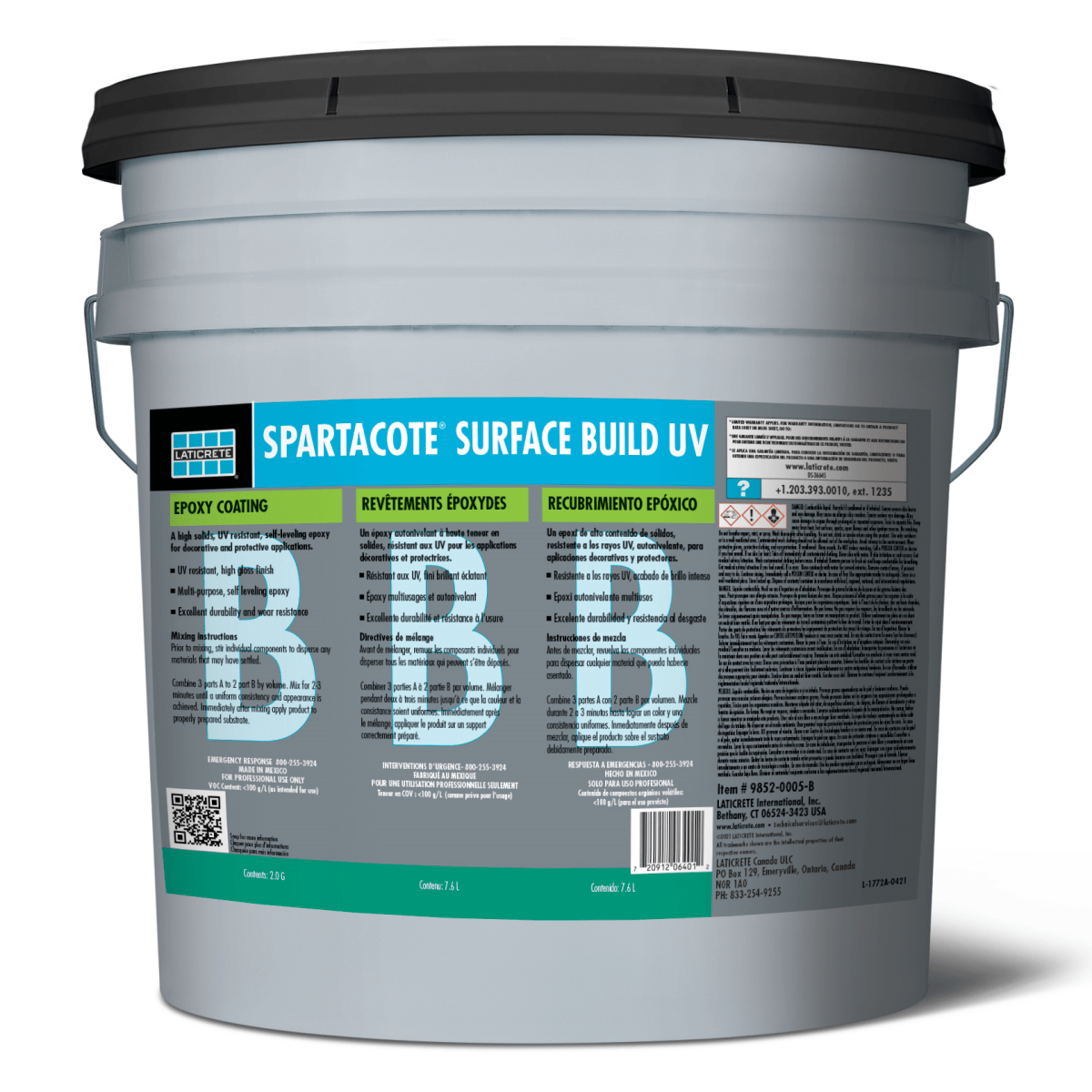 High - Solids UV - Resistant Self - Leveling Spartacote Surface Build Epoxy Coating
