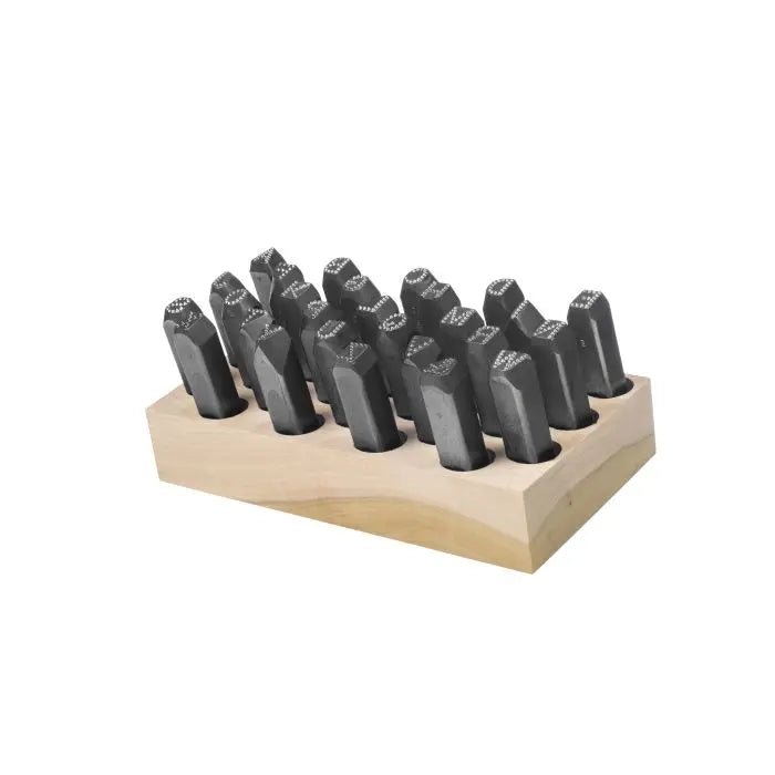 27-Piece Premier Dot Design Letter Stamp Set for Hand-Held, Hammer-Struck Marking