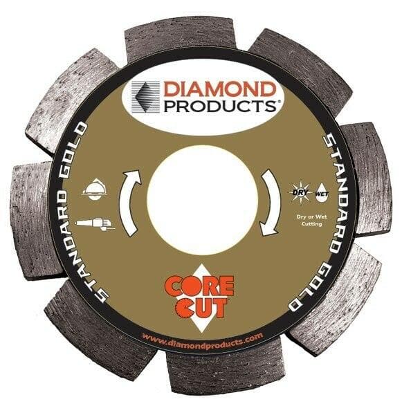 Standard High - Quality Gold - Colored Tuck Point Diamond Cutting Blade