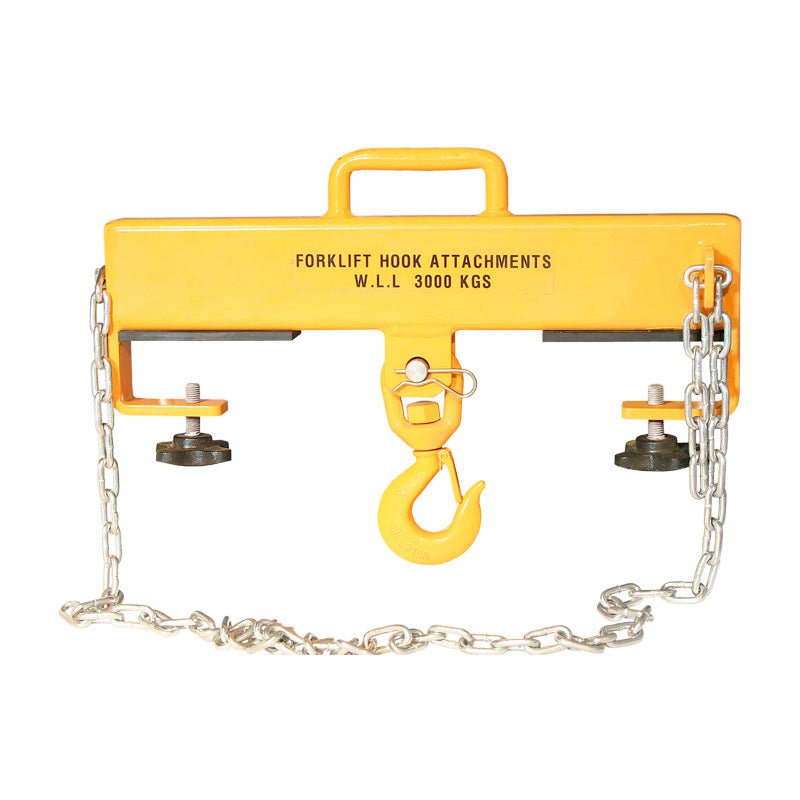 Double Fork Fork Hook Attachment - Quickly Convert Forklift to Mobile Crane