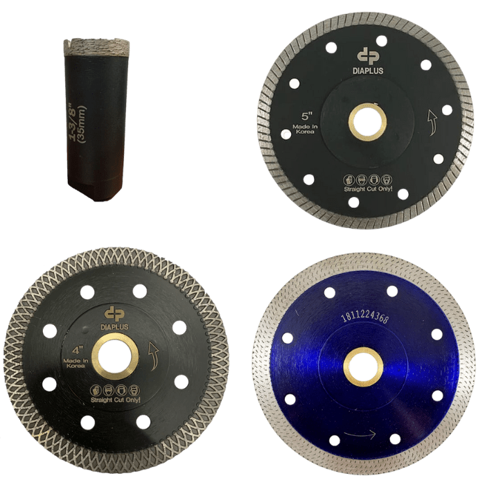 Premium Porcelain Drill Bit and Cutting Blade Package with Complimentary Shipping