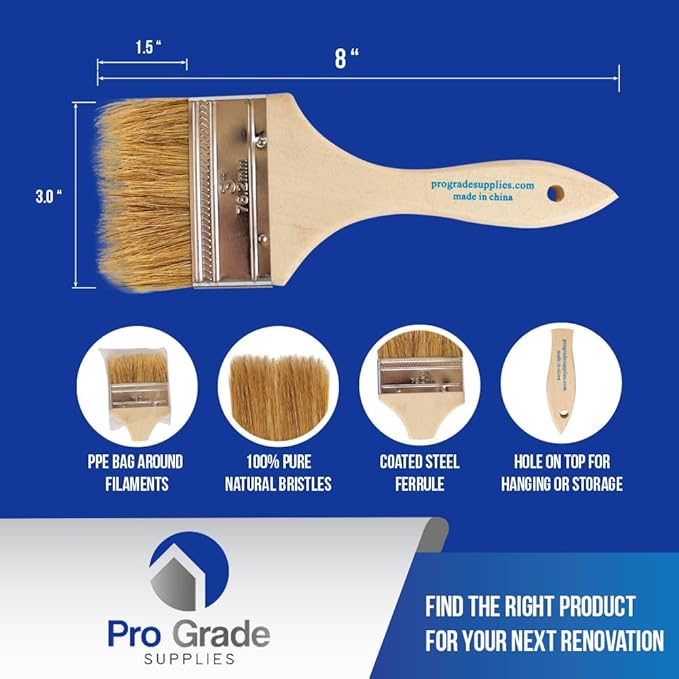 3-Inch Chip Style Paint Brush for Various Painting Applications