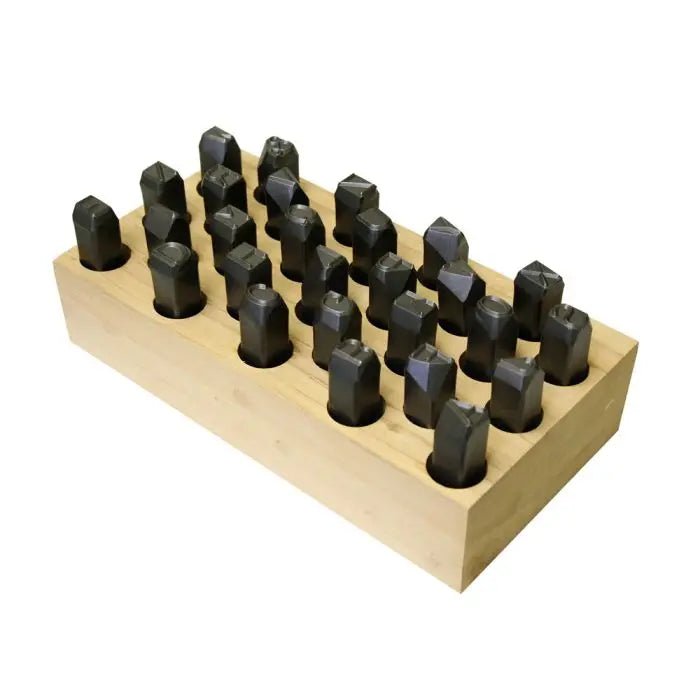 Heavy Duty 27-Piece Letter Stamp Set for Industrial Use