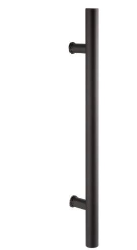 Stylish Single - Sided Pivot Door Pull Handle in Black Stainless Steel
