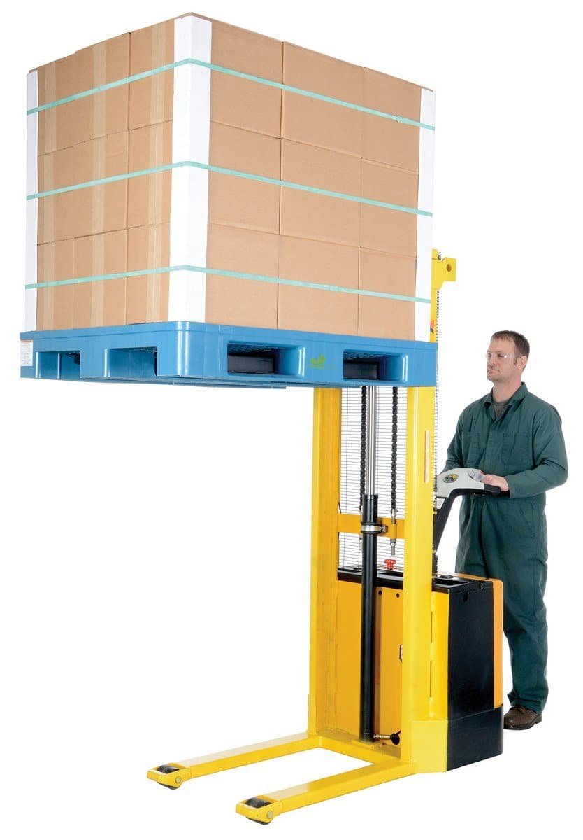 Electric Stackers with Motorized Drive and Powered Lifting Function for Warehouse Use
