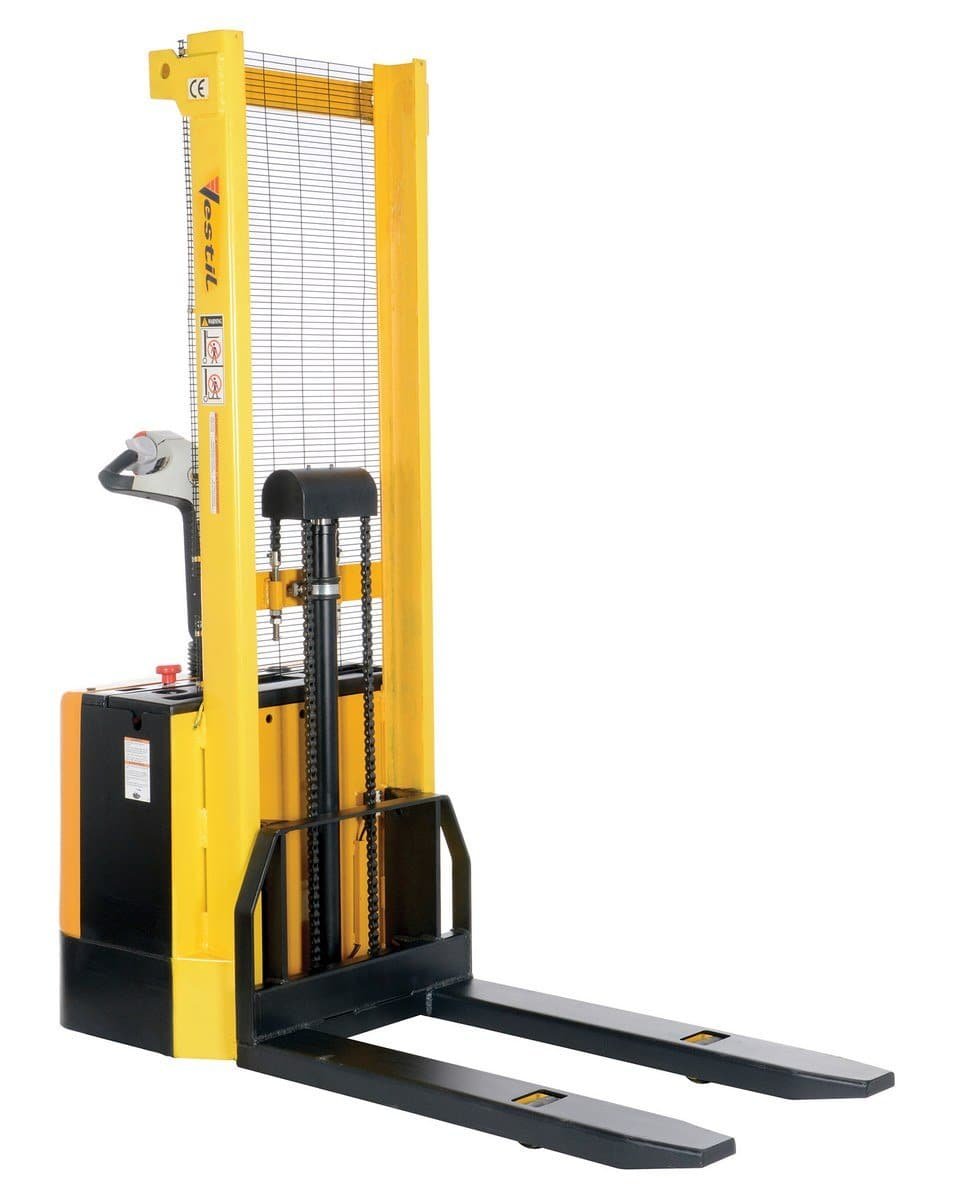 Electric Stackers with Motorized Drive and Powered Lifting Function for Warehouse Use