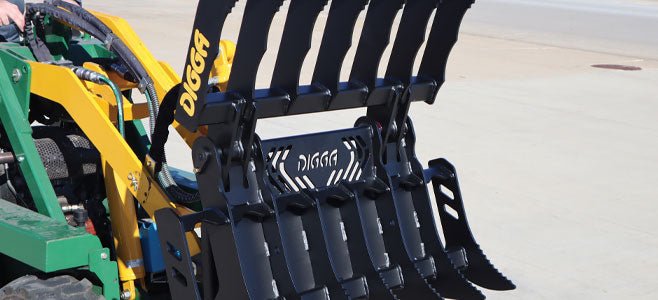 High - Performance Digga Grapple Rake for Mini & Micro Loaders