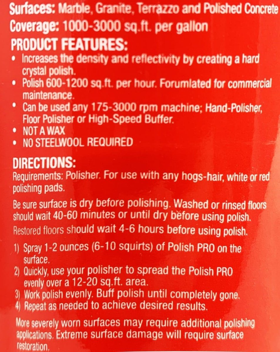 Professional Polish Crystallizer for Durable Floor Finish