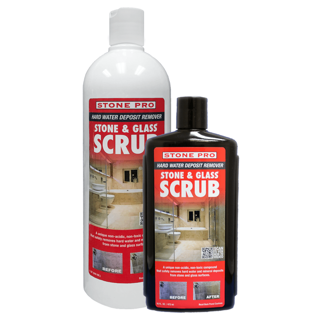 Effective Stone and Glass Cleaner for Hard Water Deposit Removal