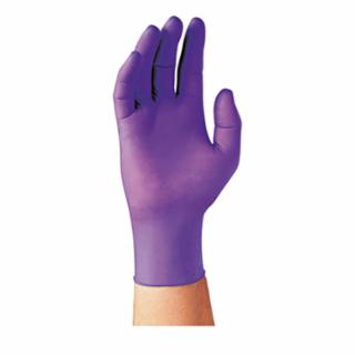 Purple Nitrile™ Single - Use Disposable Examination Gloves with Beaded Cuff and Unlined Design, 100 Pieces per Order