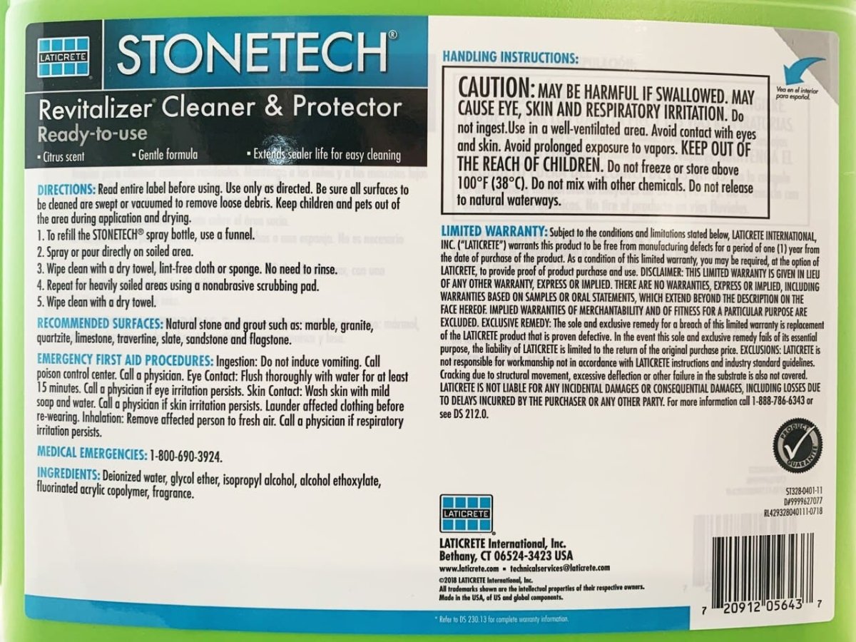 StoneTech Professional Revitalizer: All-in-One Stone Cleaner and Protector