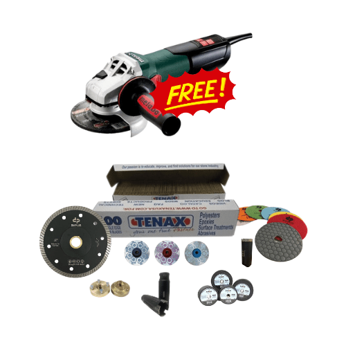Stone Fabrication Tool Bundle with Free Makita Variable - Speed Grinder
