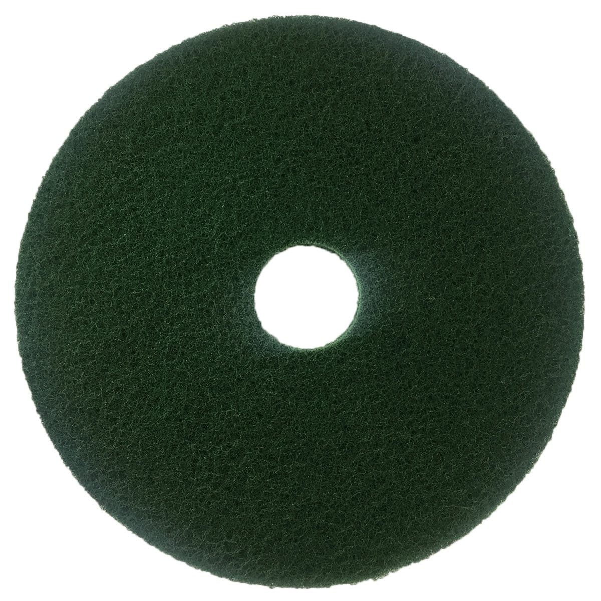 Heavy - Duty 17 - Inch Green Nylon Floor Scrubbing Pads