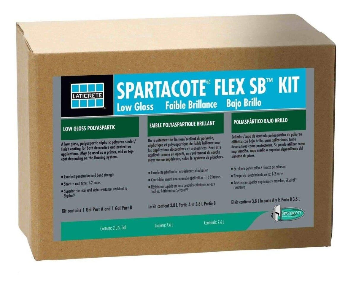 Spartacote Flex SB Two - Part Polyaspartic Aliphatic Polyurea Coating 2 - Gallon Kit (Comprising 1 Gallon A and 1 Gallon B)