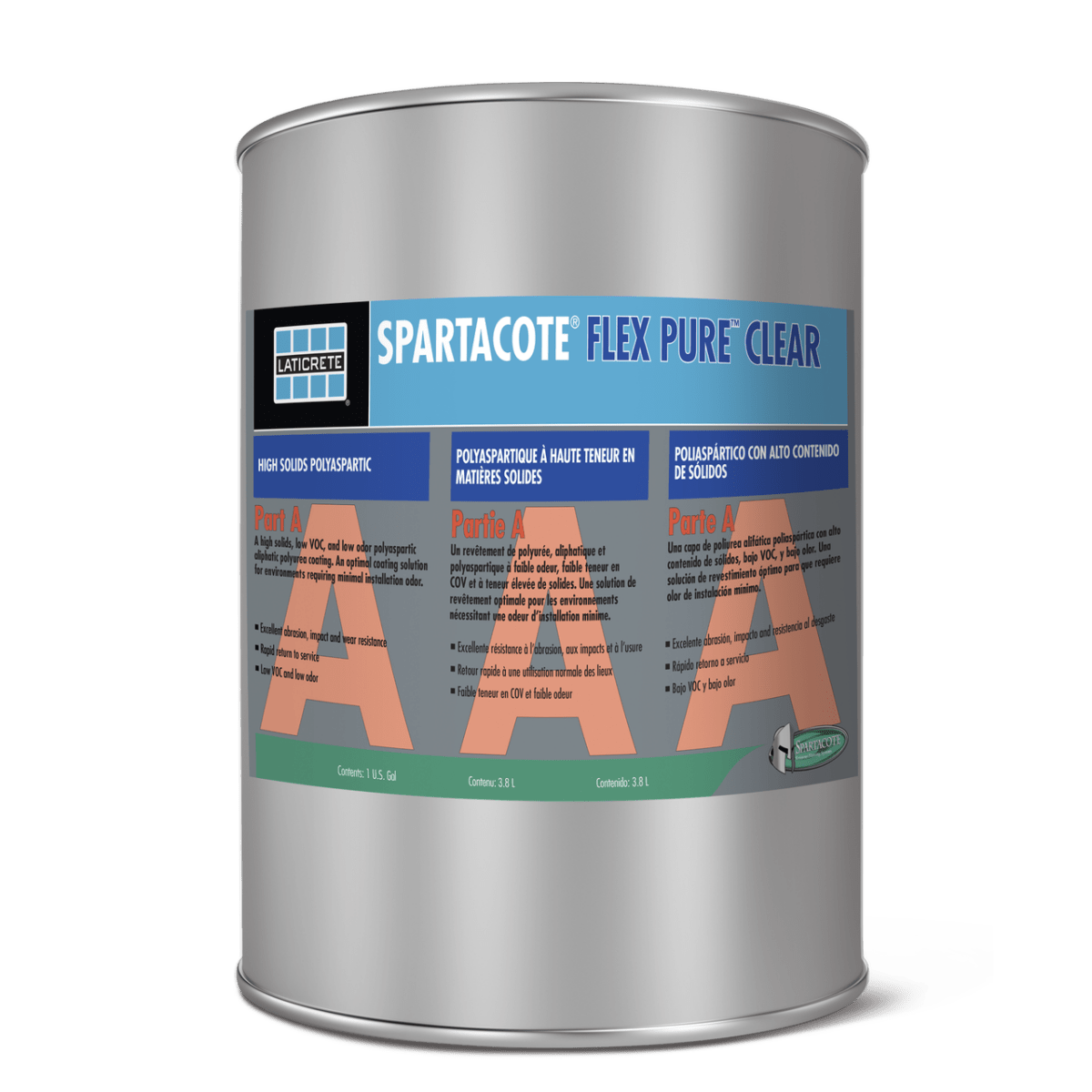 2-Gallon Kit of Spartacote Flex Pure High-Performance Polyaspartic Coating