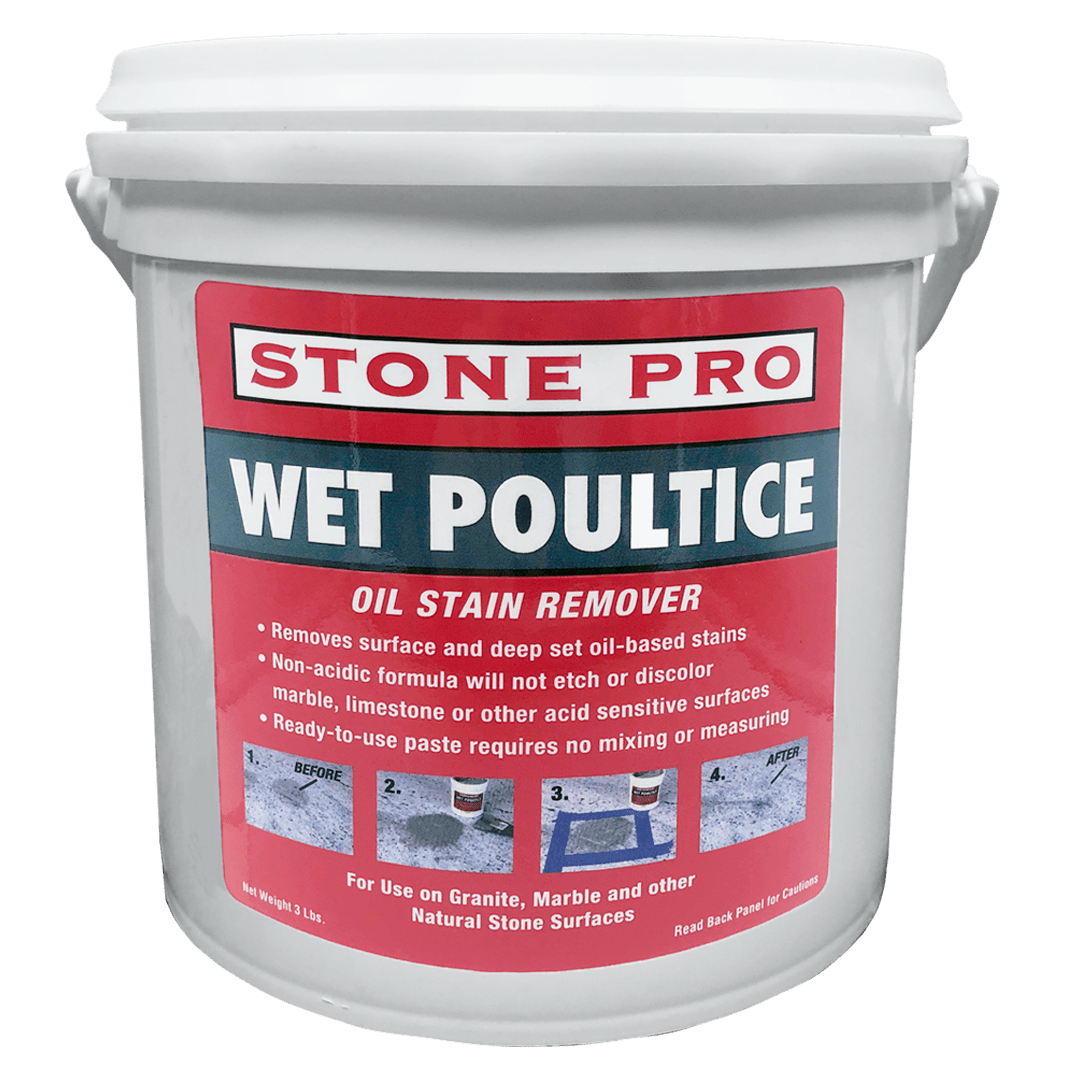 Effective Stone Pro Wet Poultice for Removing Oil Stains on Natural Stones