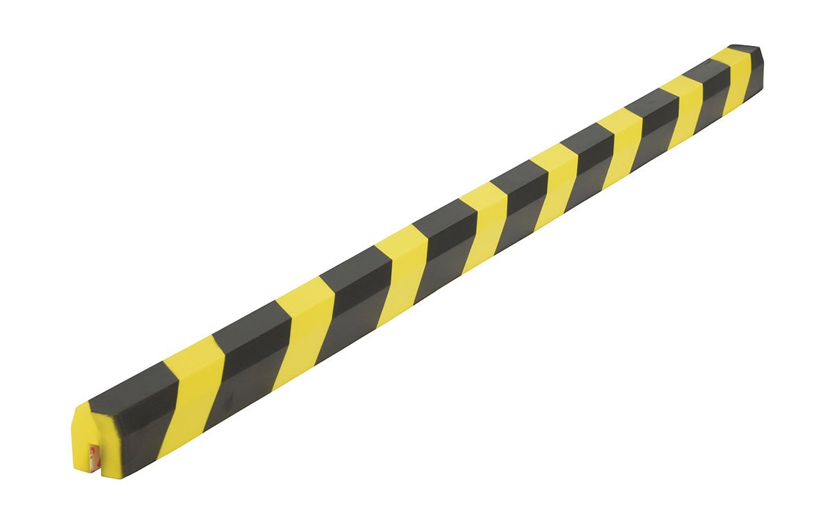 Flexible Foam Edge Guards with Black and Yellow Alert Striping