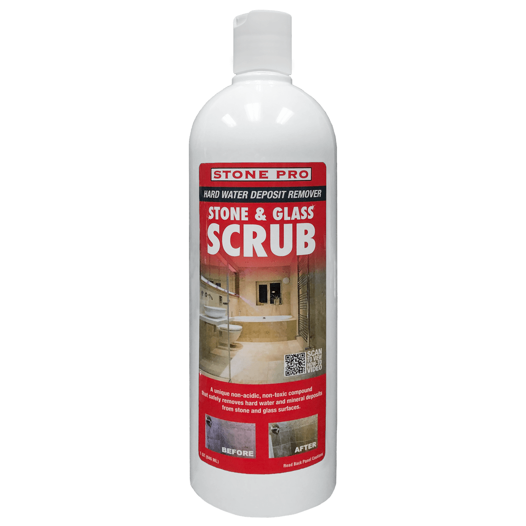 Effective Stone and Glass Cleaner for Hard Water Deposit Removal
