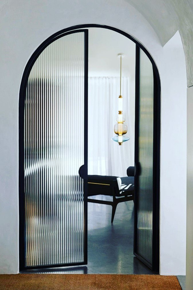 High - Quality Pontus Interior Arched French - Style Doors for Pantry or Office Use