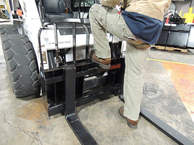 Heavy-Duty Walk-Through Pallet Forks with a 5,000 Pounds Lifting Capacity for Skid Steers and Compact Track Loaders