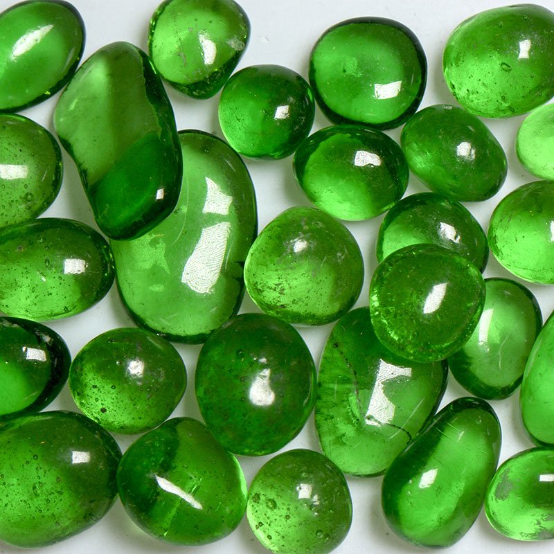 Decorative Green Apple - Style Jelly Bean Shaped Glass for Various Applications
