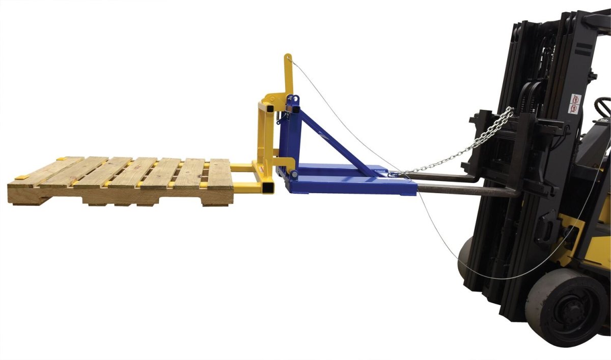 All-Welded Steel Pallet Dumper with Retainers for Easy Fork Truck Operation