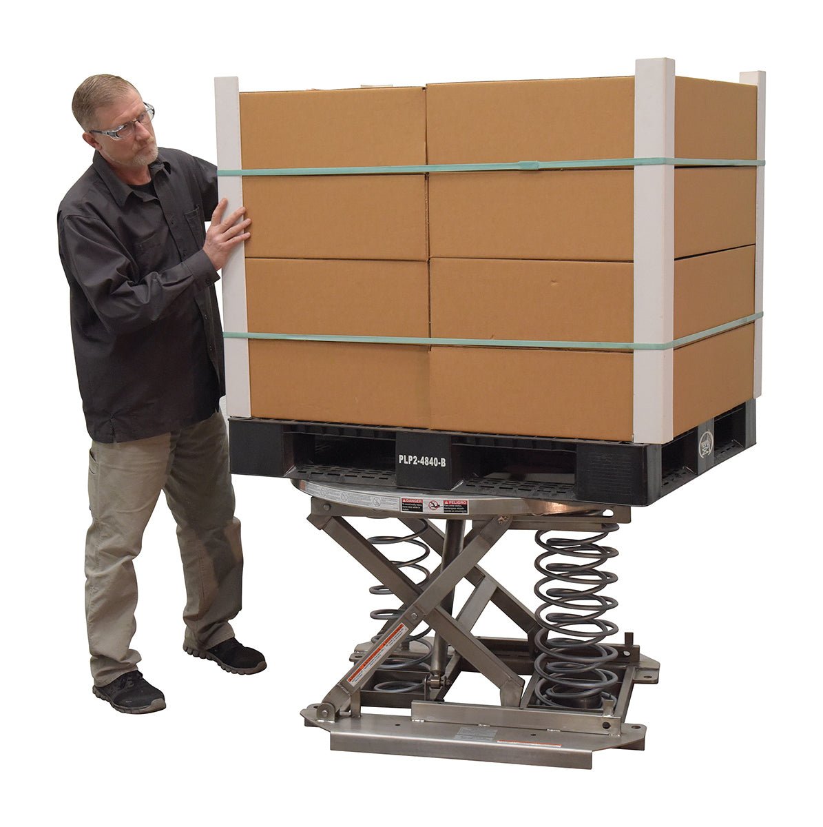 High - Quality Spring - Operated Scissor Tables for Distribution and Shipping