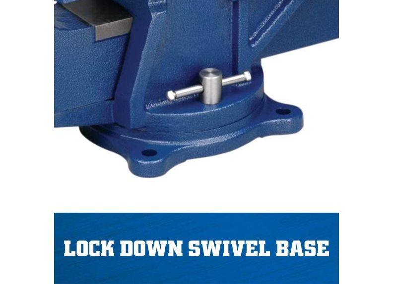 Industrial-Grade General Purpose Bench Vise with a 6-Inch Jaw and a 120° Swivel Base