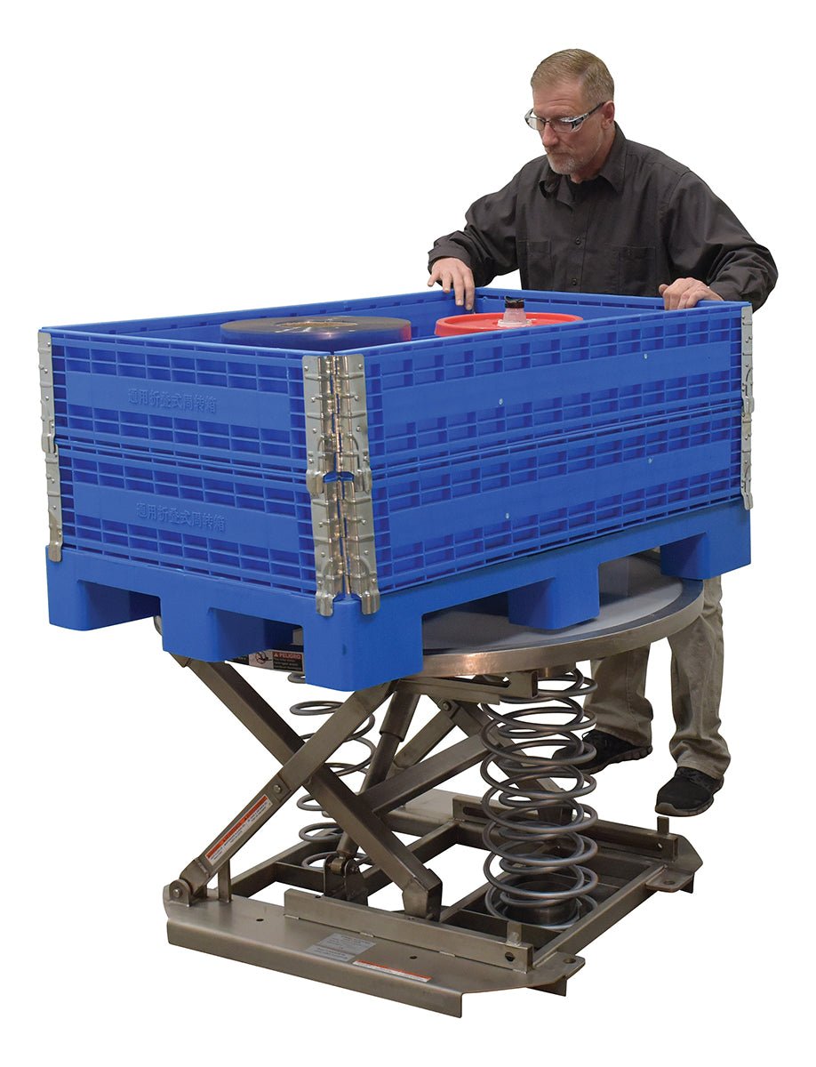 High - Quality Spring - Operated Scissor Tables for Distribution and Shipping