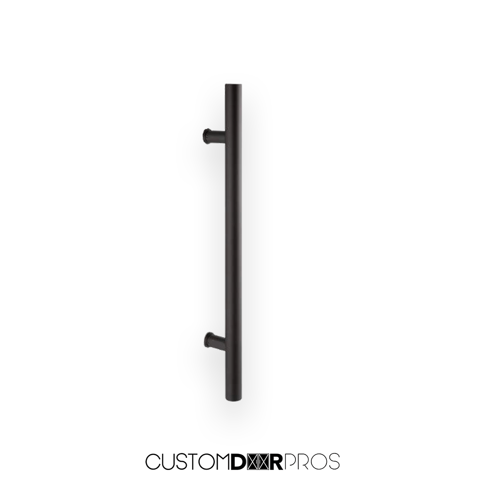Stylish Single - Sided Pivot Door Pull Handle in Black Stainless Steel