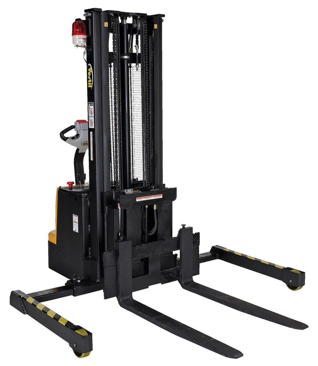 Powered Stacker with Drive, Lift, and Fork Reach Functions